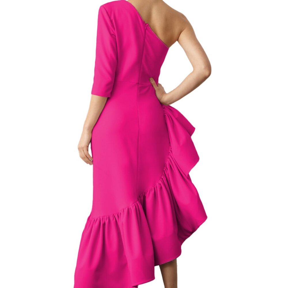 Alba Fuchsia Ruffle Dress - Picture 2 of 3